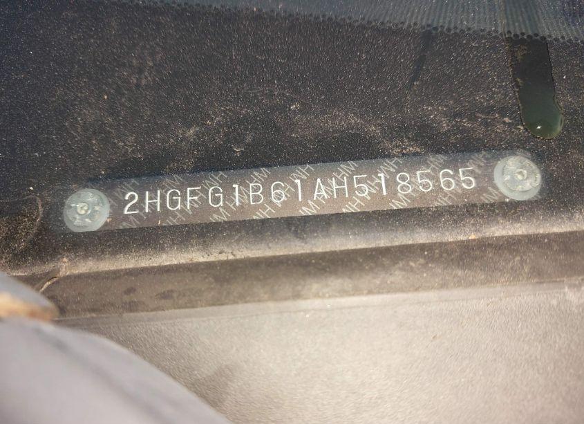 Photo 9 of 2010 Honda Civic LX (VIN 2HGFG1B61AH518565)