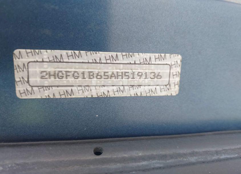 Photo 9 of 2010 Honda Civic LX (VIN 2HGFG1B65AH519136)