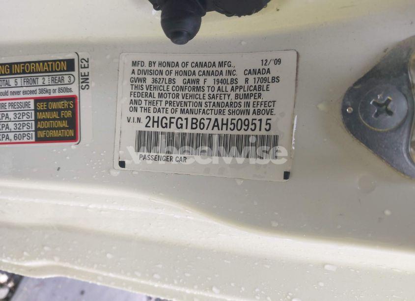 Photo 9 of 2010 Honda Civic LX (VIN 2HGFG1B67AH509515)