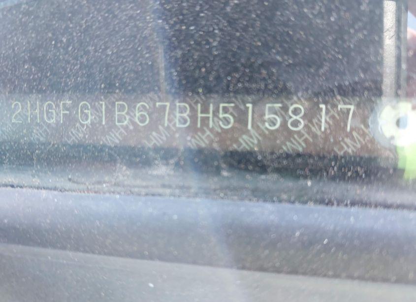 Photo 9 of 2011 Honda Civic LX (VIN 2HGFG1B67BH515817)