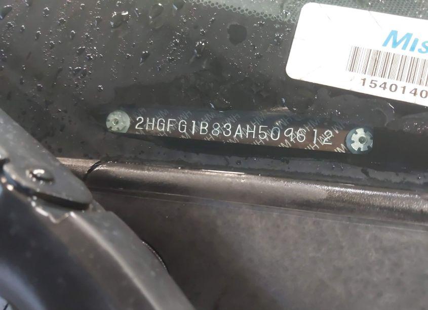 Photo 9 of 2010 Honda Civic EX (VIN 2HGFG1B83AH509612)