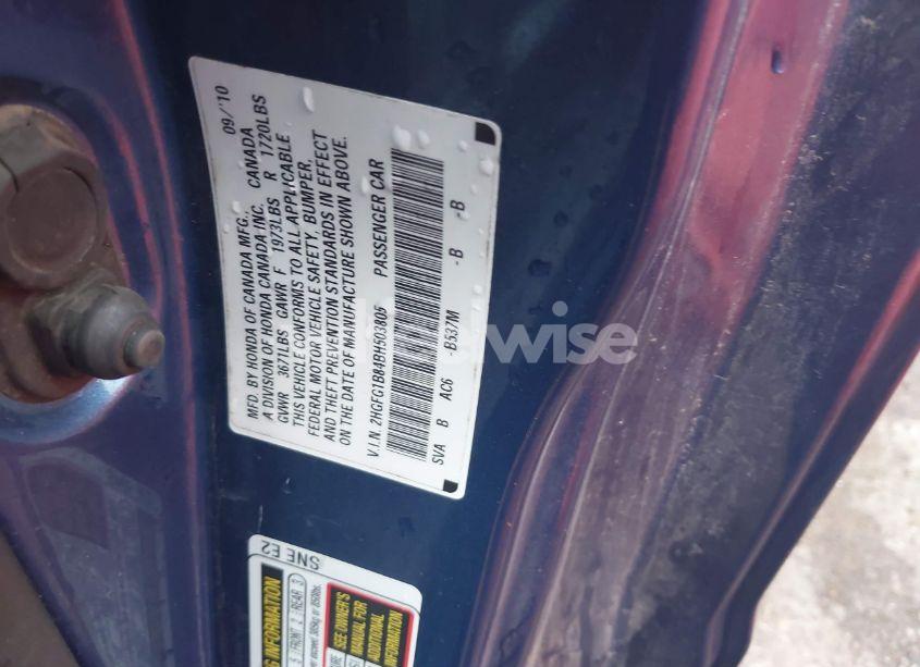 Photo 9 of 2011 Honda Civic EX (VIN 2HGFG1B84BH503805)