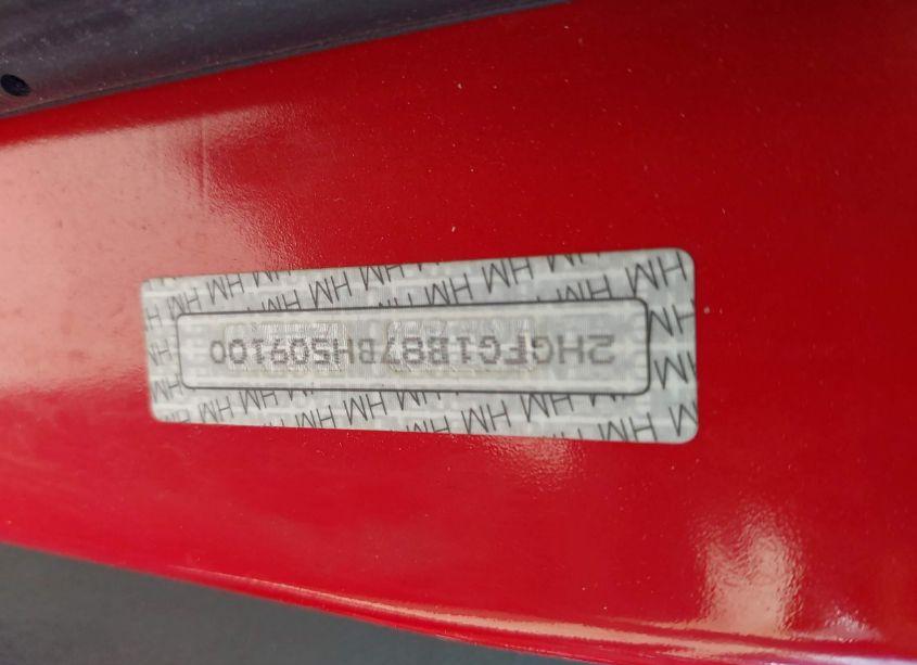 Photo 9 of 2011 Honda Civic EX (VIN 2HGFG1B87BH509100)