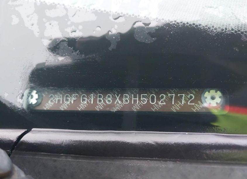 Photo 9 of 2011 Honda Civic EX (VIN 2HGFG1B8XBH502772)