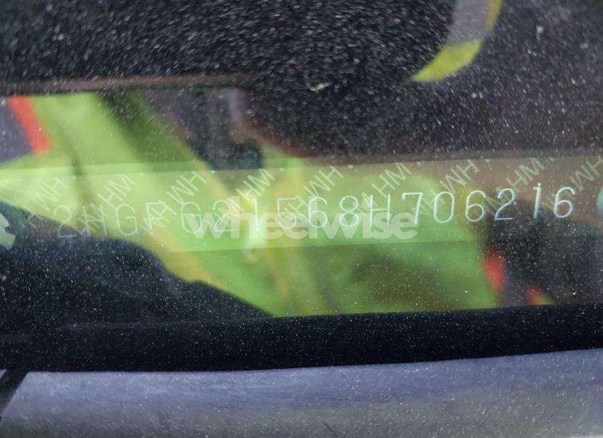 Photo 9 of 2008 Honda Civic SI (VIN 2HGFG21568H706216)