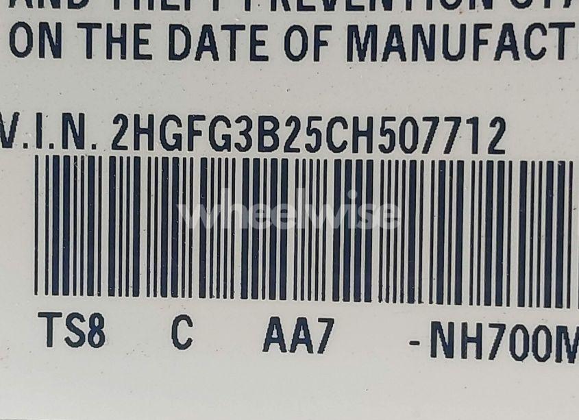 Photo 9 of 2012 Honda Civic DX (VIN 2HGFG3B25CH507712)