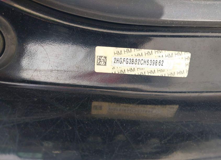 Photo 9 of 2012 Honda Civic EX (VIN 2HGFG3B82CH539862)