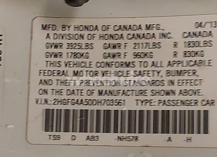 Photo 9 of 2013 Honda Civic SI (VIN 2HGFG4A50DH703561)