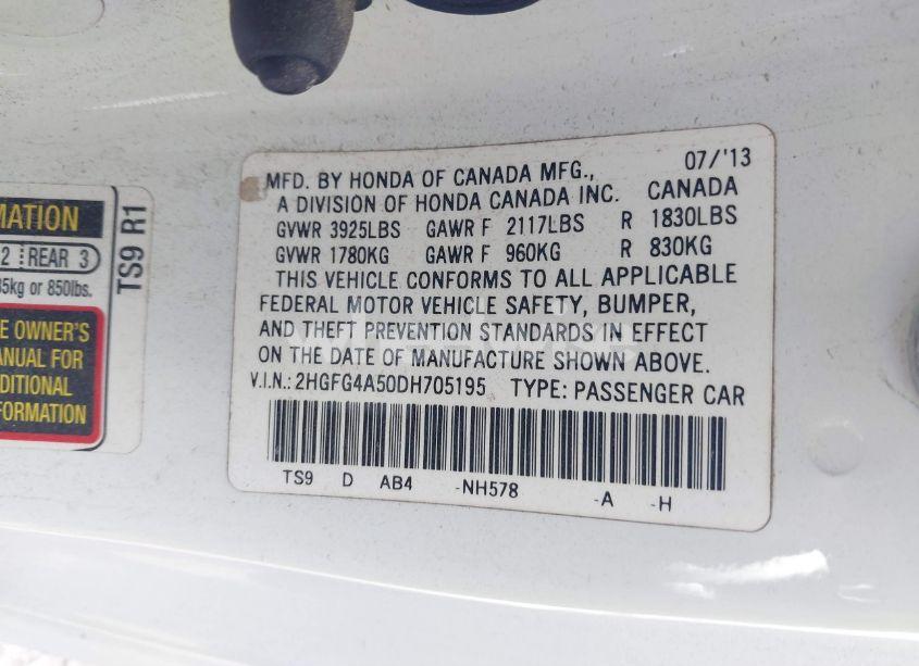 Photo 9 of 2013 Honda Civic SI (VIN 2HGFG4A50DH705195)