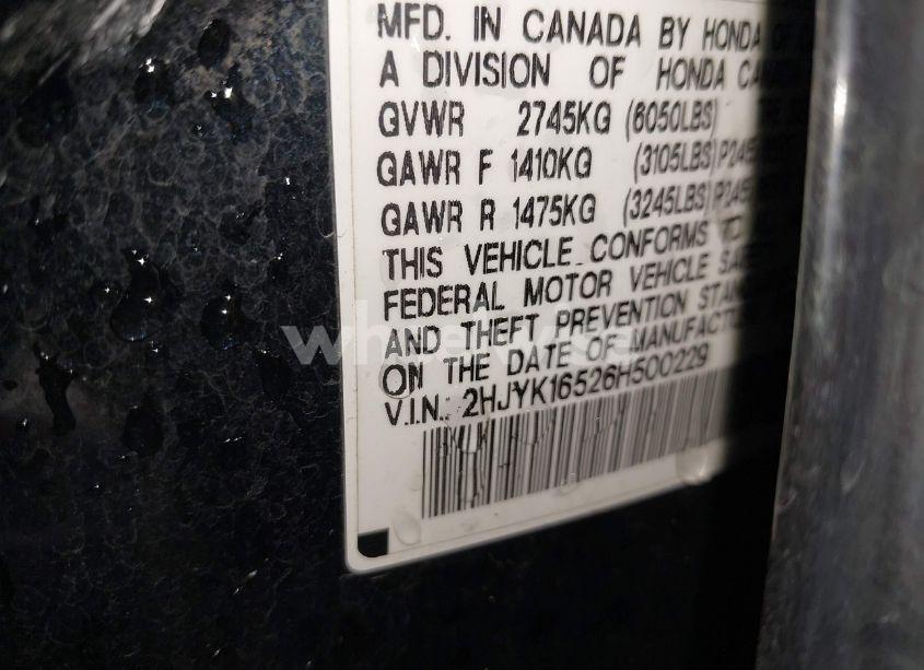 Photo 9 of 2006 Honda Ridgeline RTL (VIN 2HJYK16526H500229)