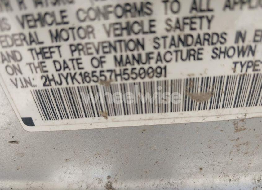 Photo 9 of 2007 Honda Ridgeline RTL (VIN 2HJYK16557H550091)