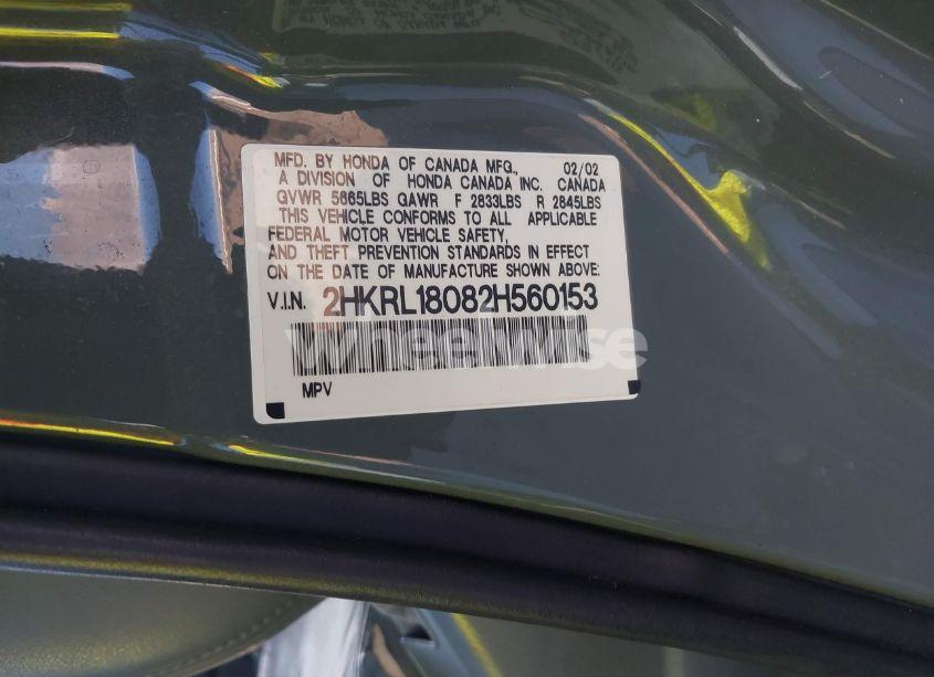 Photo 9 of 2002 Honda Odyssey EX-L (VIN 2HKRL18082H560153)