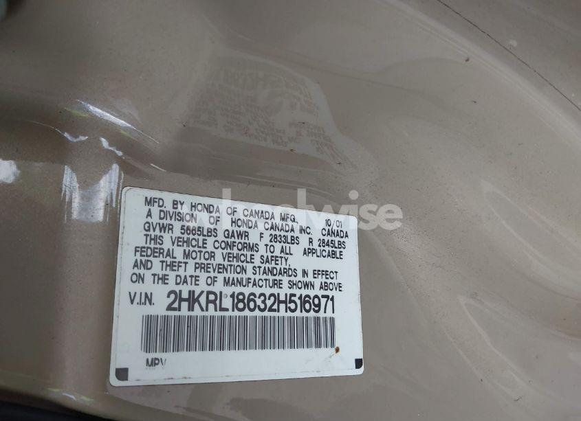 Photo 9 of 2002 Honda Odyssey EX (VIN 2HKRL18632H516971)