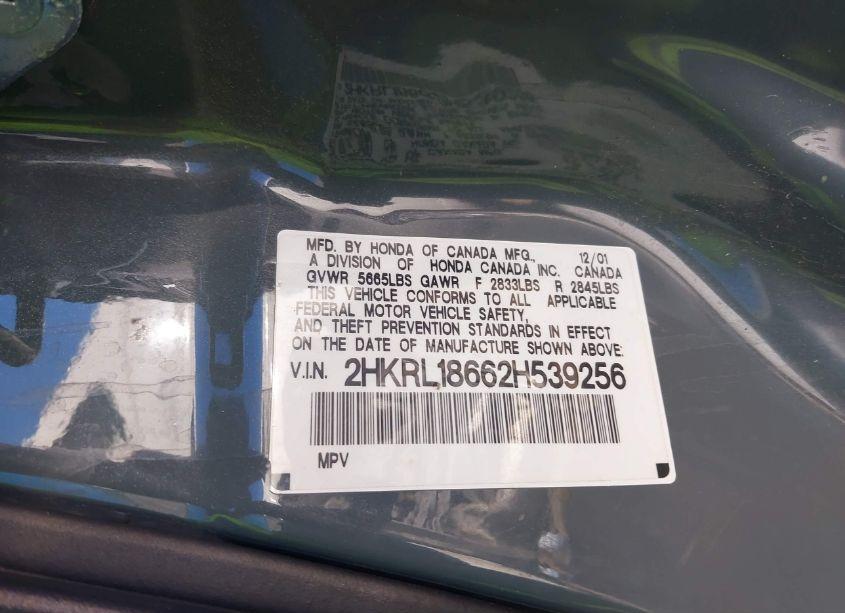 Photo 9 of 2002 Honda Odyssey EX (VIN 2HKRL18662H539256)