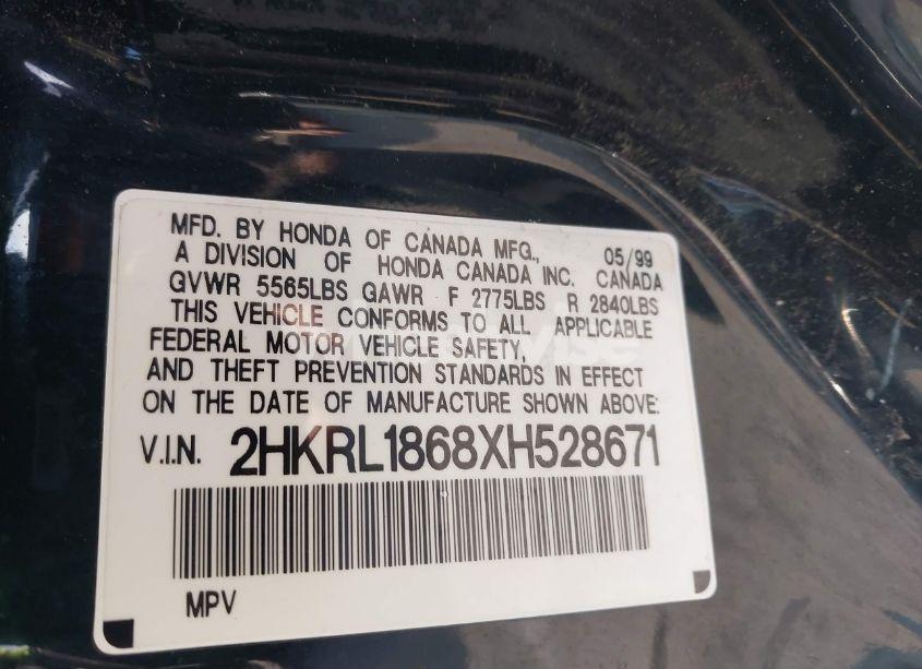 Photo 9 of 1999 Honda Odyssey EX (VIN 2HKRL1868XH528671)