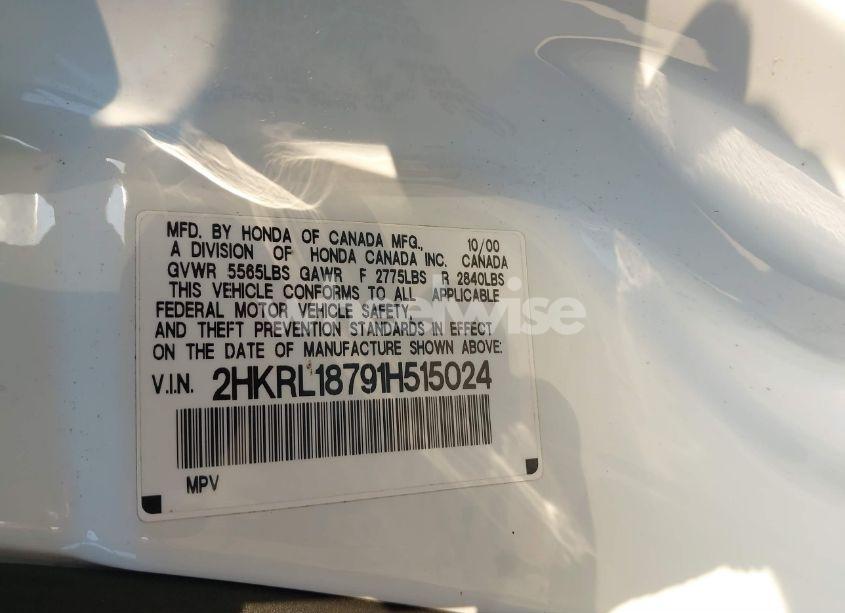 Photo 9 of 2001 Honda Odyssey EX (VIN 2HKRL18791H515024)