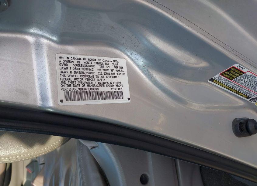 Photo 9 of 2004 Honda Odyssey EX-L (VIN 2HKRL18904H500823)