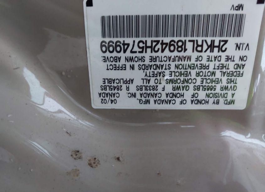 Photo 9 of 2002 Honda Odyssey EX-L (VIN 2HKRL18942H574999)