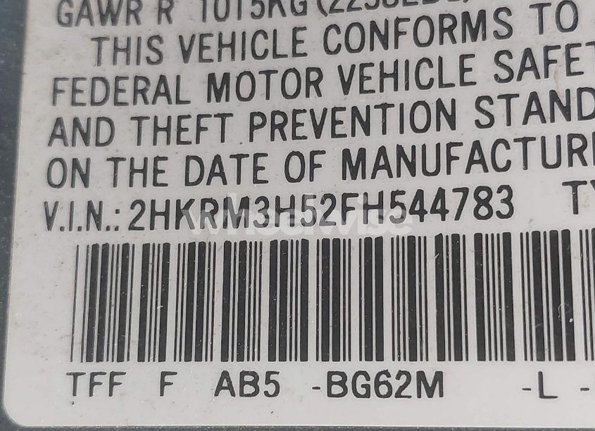 Photo 9 of 2015 Honda Cr-v EX (VIN 2HKRM3H52FH544783)