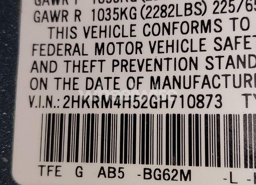 Photo 9 of 2016 Honda Cr-v EX (VIN 2HKRM4H52GH710873)