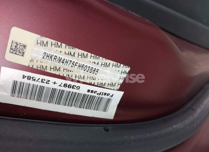 Photo 9 of 2015 Honda Cr-v EX-L (VIN 2HKRM4H75FH603865)