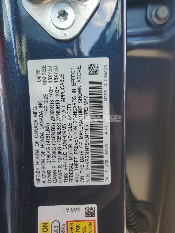 Photo 13 of 2025 HONDA CR-V EX (VIN 2HKRS3H47SH341105)