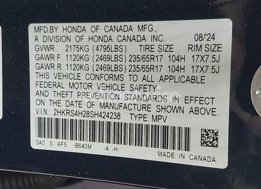 Photo 9 of 2025 Honda Cr-v LX AWD (VIN 2HKRS4H28SH424238)