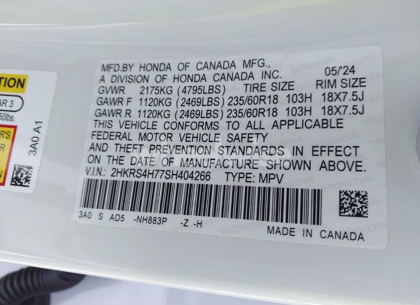 Photo 9 of 2025 Honda Cr-v EX-L AWD (VIN 2HKRS4H77SH404266)