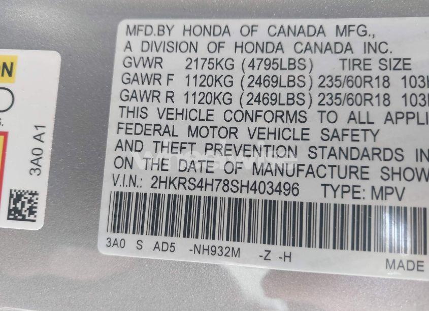 Photo 9 of 2025 Honda Cr-v EX-L AWD (VIN 2HKRS4H78SH403496)