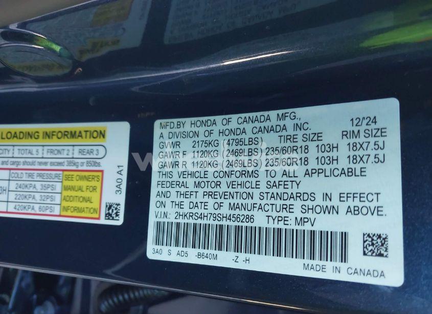 Photo 9 of 2025 Honda Cr-v EX-L AWD (VIN 2HKRS4H79SH456286)