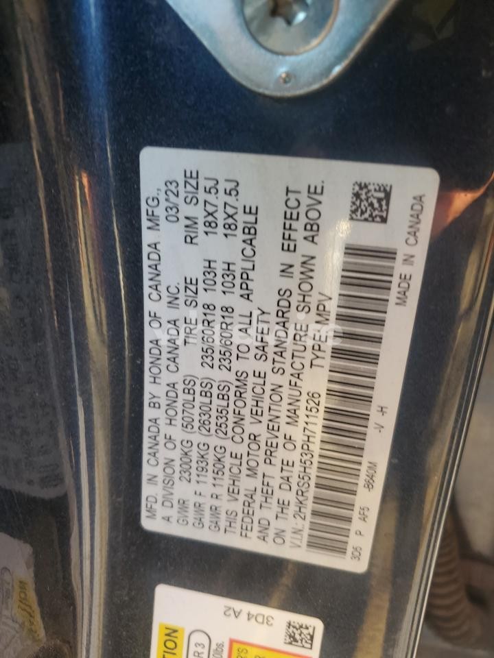 Photo 13 of 2023 HONDA CR-V SPORT (VIN 2HKRS5H53PH711526)