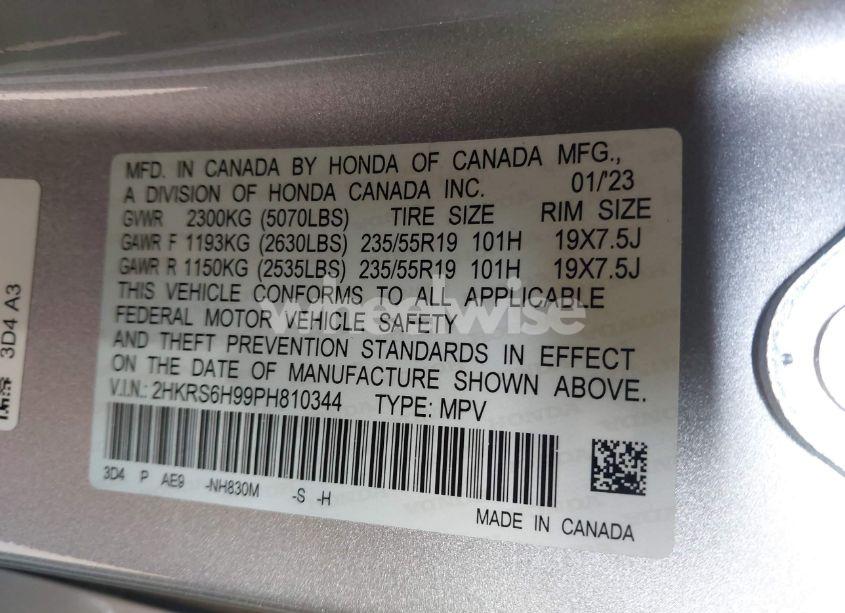 Photo 9 of 2023 Honda Cr-v HYBRID SPORT TOURING (VIN 2HKRS6H99PH810344)