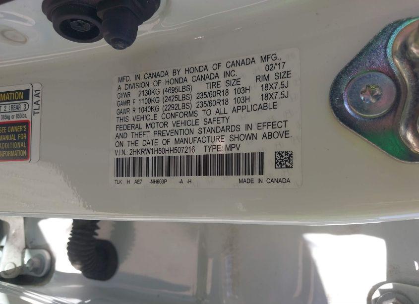 Photo 9 of 2017 Honda Cr-v EX (VIN 2HKRW1H50HH507216)