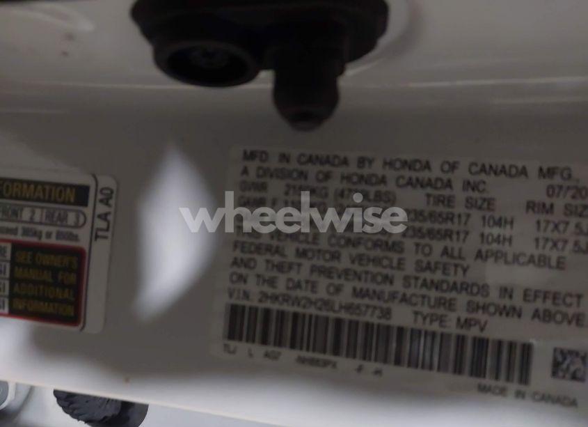 Photo 9 of 2020 Honda Cr-v AWD LX (VIN 2HKRW2H26LH657738)