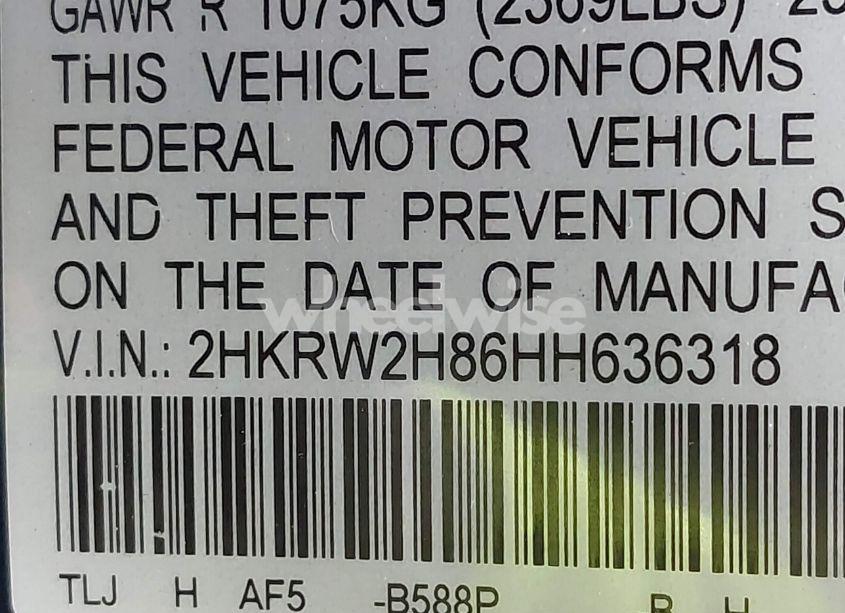 Photo 9 of 2017 Honda Cr-v EX-L/EX-L NAVI (VIN 2HKRW2H86HH636318)
