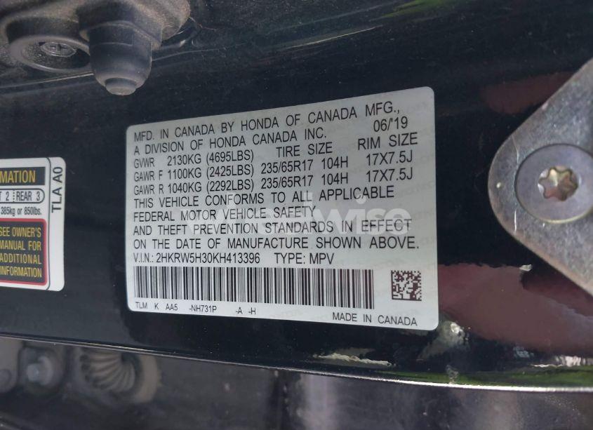 Photo 9 of 2019 Honda Cr-v LX (VIN 2HKRW5H30KH413396)