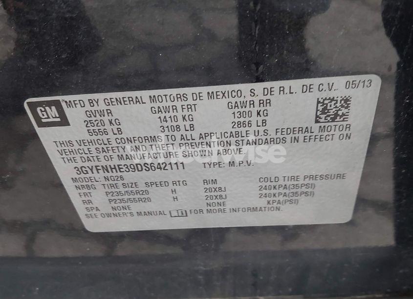 Photo 9 of 2013 Cadillac Srx PERFORMANCE COLLECTION (VIN 2HKRW5H32KH******)