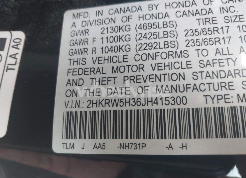 Photo 9 of 2018 Honda Cr-v LX (VIN 2HKRW5H36JH415300)