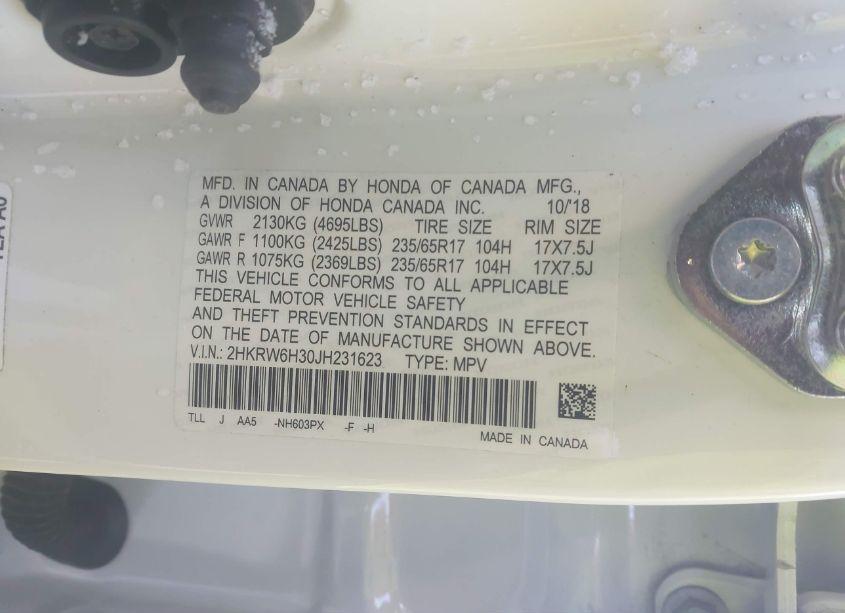 Photo 9 of 2018 Honda Cr-v LX (VIN 2HKRW6H30JH231623)