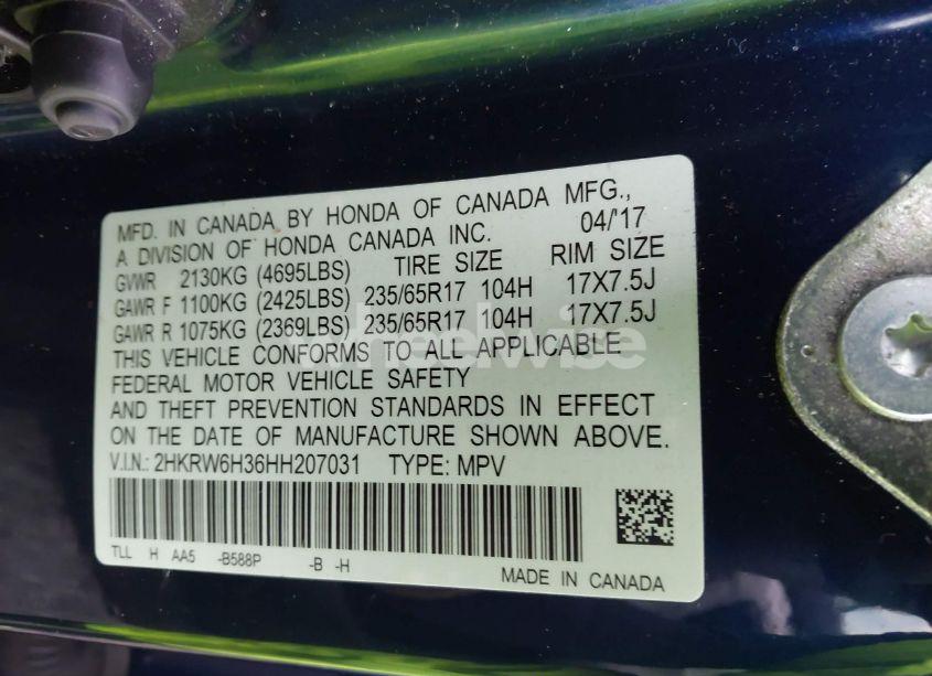 Photo 9 of 2017 Honda Cr-v LX (VIN 2HKRW6H36HH207031)