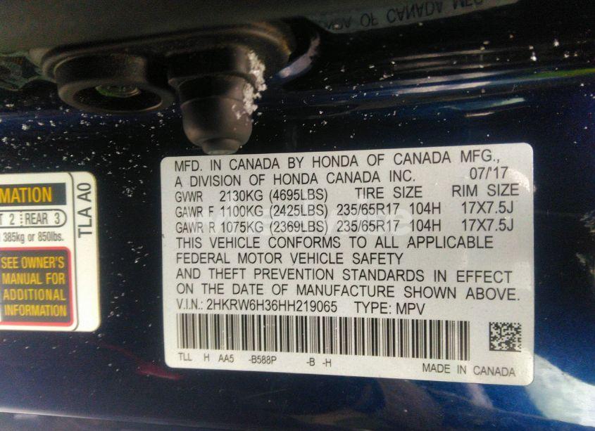 Photo 9 of 2017 Honda Cr-v LX (VIN 2HKRW6H36HH219065)