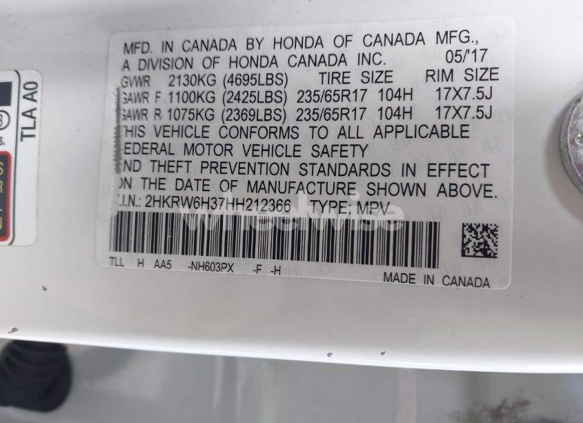 Photo 9 of 2017 Honda Cr-v LX (VIN 2HKRW6H37HH212366)