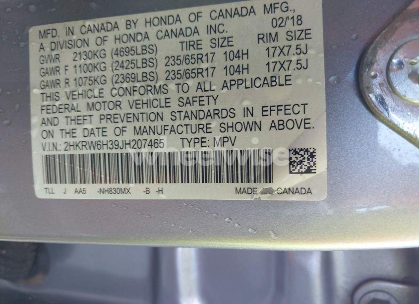 Photo 9 of 2018 Honda Cr-v LX (VIN 2HKRW6H39JH207465)