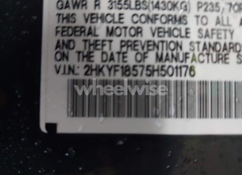 Photo 9 of 2005 Honda Pilot EX-L (VIN 2HKYF18575H501176)