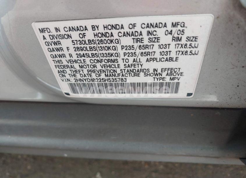 Photo 9 of 2005 Acura Mdx N/A (VIN 2HNYD18225H535783)