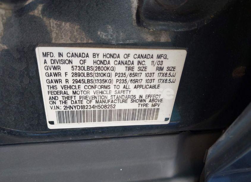 Photo 9 of 2004 Acura Mdx (VIN 2HNYD18234H508252)