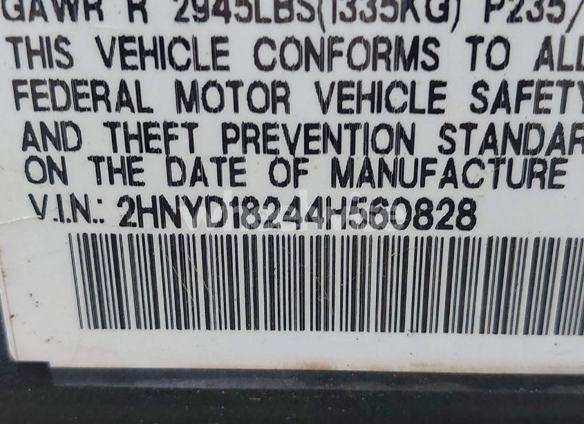 Photo 9 of 2004 Acura Mdx (VIN 2HNYD18244H560828)