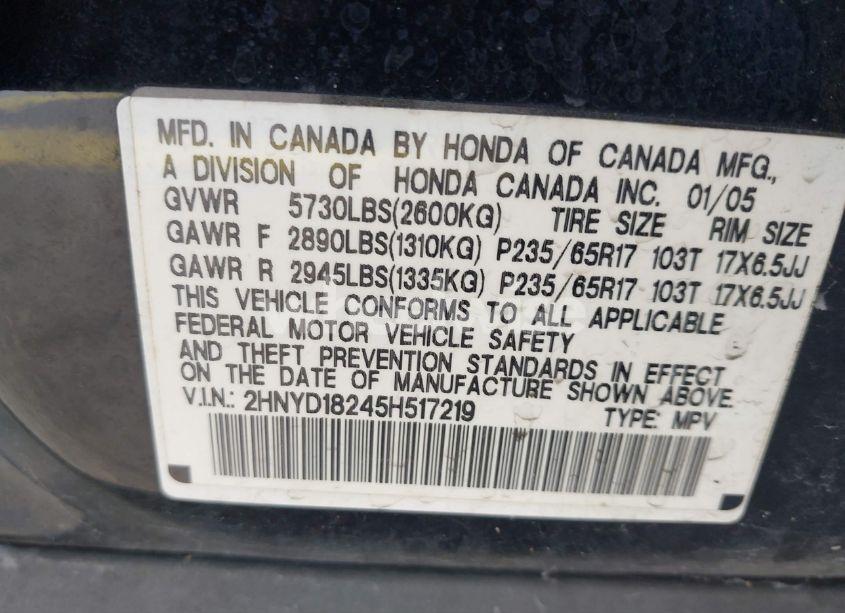 Photo 9 of 2005 Acura Mdx N/A (VIN 2HNYD18245H517219)