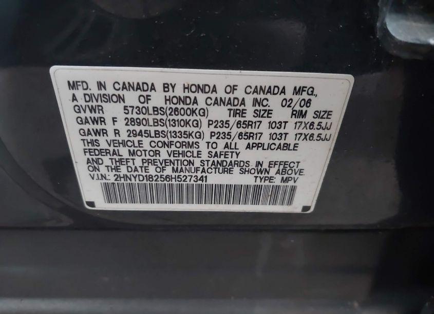 Photo 9 of 2006 Acura Mdx (VIN 2HNYD18256H527341)
