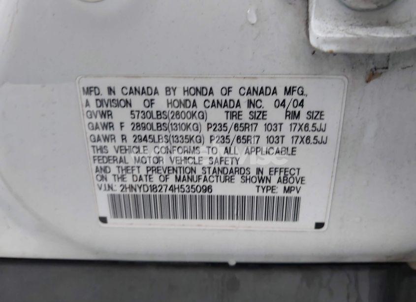 Photo 9 of 2004 Acura Mdx (VIN 2HNYD18274H535096)